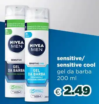 Acqua & Sapone Nivea Men sensitive/sensitive cool gel da barba 200 ml offerta