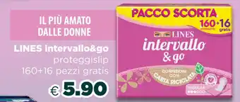 Acqua & Sapone Lines intervallo & go proteggislip 160+16 pezzi gratis offerta