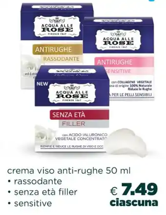 Acqua & Sapone Acqua Alle Rose crema viso anti-rughe 50 ml offerta