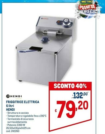 Metro Friggitrice offerta