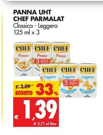 Tigros Parmalat Panna Chef Gourmet Leggera offerta