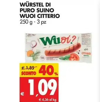 Tigros Citterio Wurstel Di Puro Suino Wuoi offerta