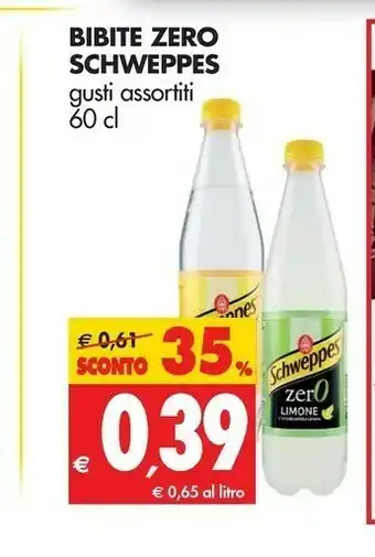 Tigros Schweppes Bibite Zero offerta