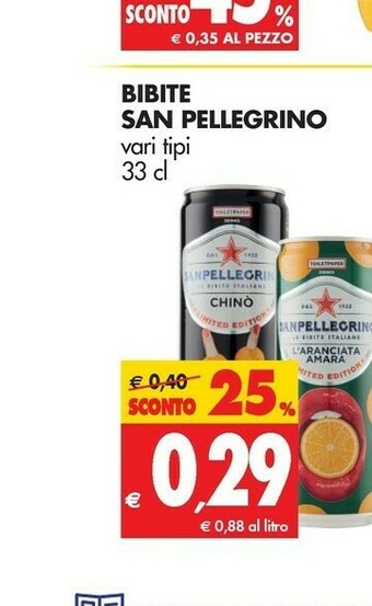 Tigros San Pellegrino Bibite offerta