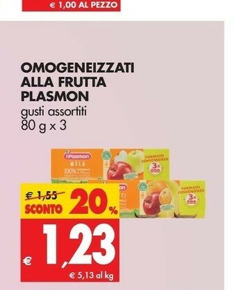 Tigros Plasmon Omogeneizzati Alla Frutta offerta