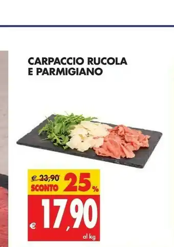 Tigros Tigros Carpaccio Ruccola E Parmigiano offerta