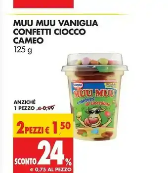 Tigros Cameo Muu Muu Vaniglia Confetti Ciocco offerta