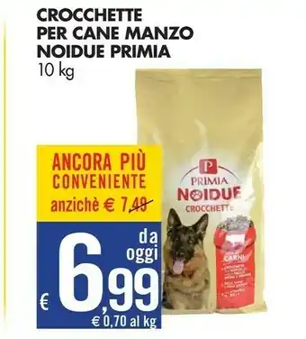 Tigros Primia Crocchette Per Cane Manzo Noidue offerta