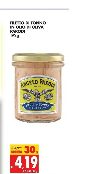 Tigros Angelo parodi Trancio Di Tonno In Olio Di Oliva offerta