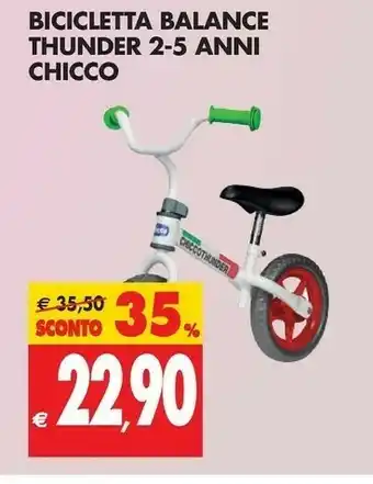 Tigros Chicco Bicicletta Balance Thunder 2-5 Anni offerta