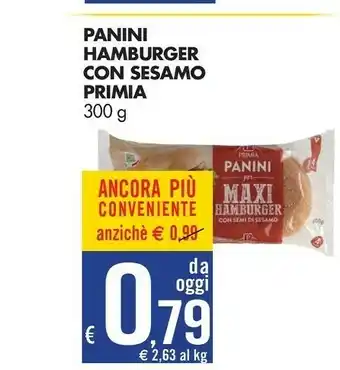 Tigros Primia Panini Hamburger Con Sesamo offerta