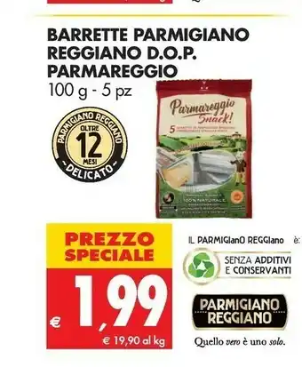 Tigros Reggia Parmareggio Barrette No Dop offerta