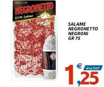 Vivo Supermercati Negroni Salame offerta