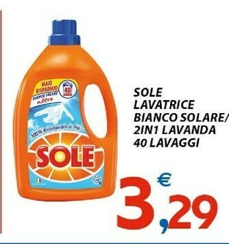 Vivo Supermercati Sole Detersivo lavatrice offerta