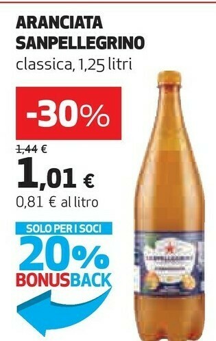 Coop San Pellegrino Sanpellegrino - L'Aranciata 1250 G(ml) offerta