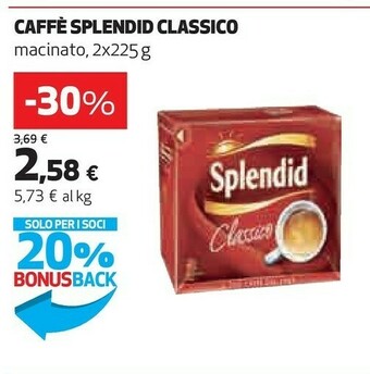 Coop Splendid Caffè Classico 250 G(ml) offerta
