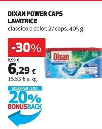 Coop Dixan Powercaps Lavatrice Classico offerta