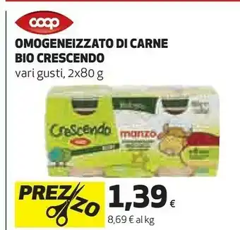Coop Coop Omogeneizzato Di Carne Bio Crescendo Manzo offerta