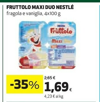 Coop Nestlè Fruttolo Maxi Duo Fragola E Pesca 400 G(ml) offerta