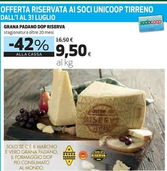 Coop Grana Padano Dop Riserva offerta