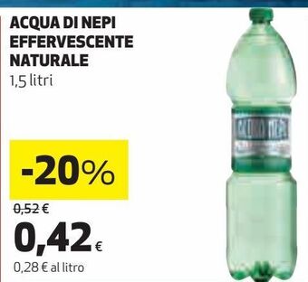 Coop Acqua di nepi effervescente naturale offerta