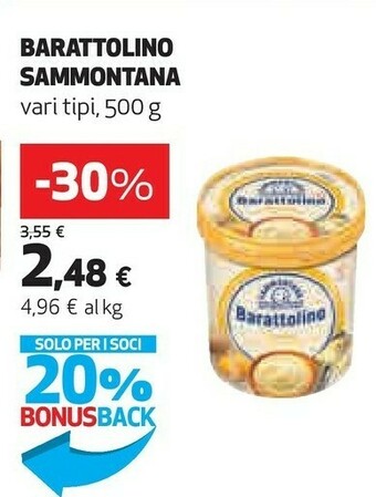 Coop Sammontana Barattolino Panna 500 G(ml) offerta