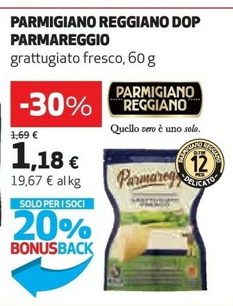Coop Parmareggio Parmigiano Reggiano Grattugiato Fresco offerta