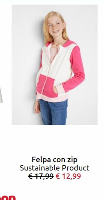 Bonprix Felpa col cappuccio offerta