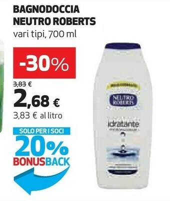 Coop Neutro Roberts Bagnodoccia Idratante offerta
