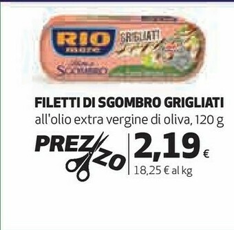 Coop Rio Mare Filetti Di Sgombro Grigliati All'Olio Extravergine D'Oliva 120 G(ml) offerta
