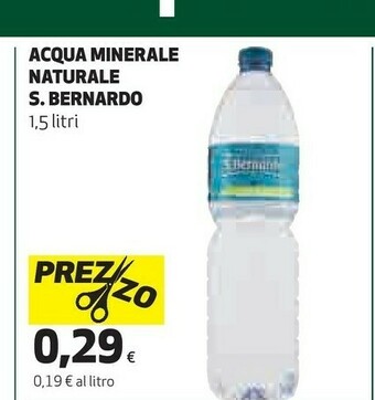 Coop S. bernardo Acqua Minerale Naturale 1500 G(ml) offerta