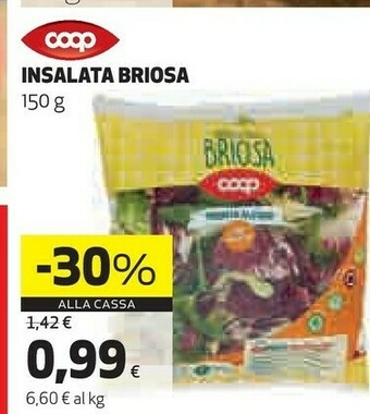 Coop Coop - Insalata Mista Briosa Con Rucola, Radicchio Rosso, Scarola, Valeriana 150 G(ml) offerta