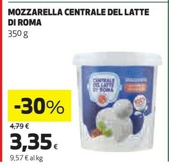 Coop Centrale del latte di roma Mozzarella offerta