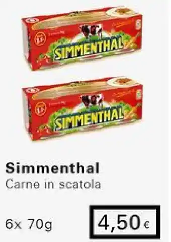 Iper Tosano Simmenthal Carne in scatola 6x70 g offerta