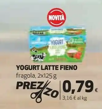 Coop Granarolo Yogurt Latte Fieno Fragola offerta
