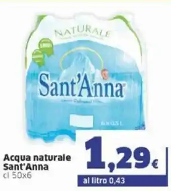 Sigma Sant'Anna Acqua naturale cl 50x6 offerta