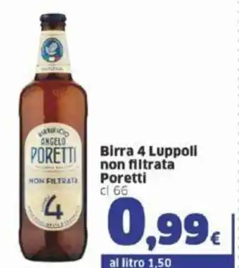 Sigma Poretti Birra 4 Luppoli Non Filtrata cl 66 offerta