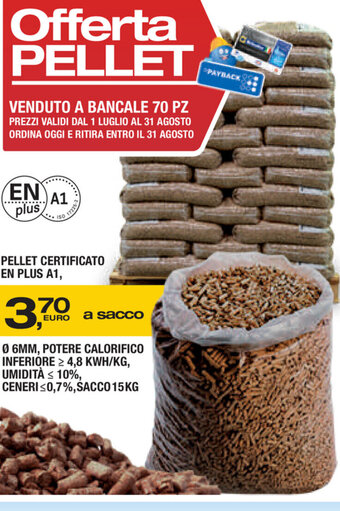 Bricofer Pellet Certificato En Plus A1 offerta