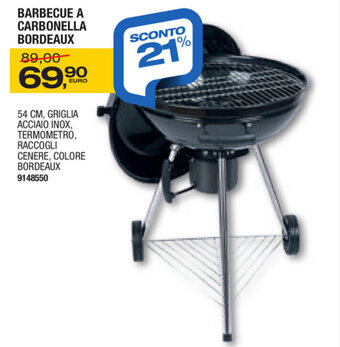 Bricofer Barbecue A Carbonella Bordeaux offerta