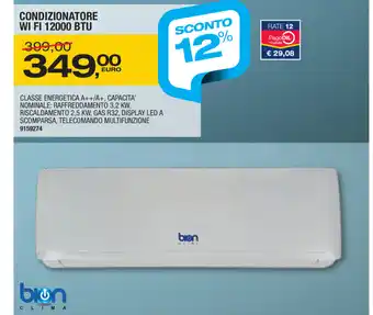 Bricofer Condizionatore Wi Fi 12000 BTU offerta