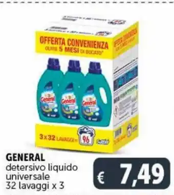 Deco Maxistore General detersivo liquido universale 32 lavaggi x 3 offerta