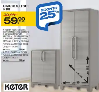 Bricofer Armadio Gulliver in Kit offerta