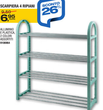 Bricofer Scarpiera 4 Ripiani offerta