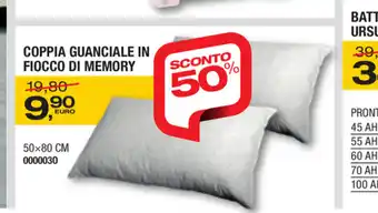 Bricofer Coppia Guanciale in fiocco di memory offerta
