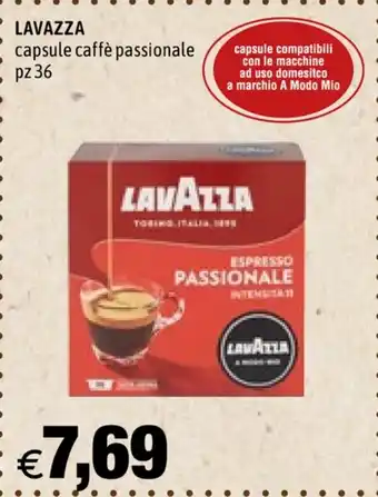 Hurrà Lavazza capsule caffe passionale pz36 offerta