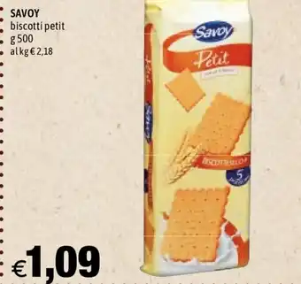 Hurrà Savoy biscotti petit 500g offerta