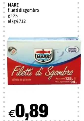 Mare filleti di sgombro 125g