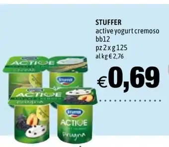 Hurrà Stuffer active yogurt cremoso bb12 pz2 x 125g offerta