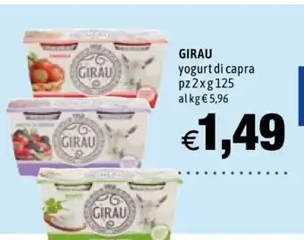 Hurrà Girau yogurt di capra pz 2 x 125g offerta