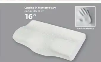 NKD Cuscino in Memory Foam ca. 50 x 30 x 11 cm offerta